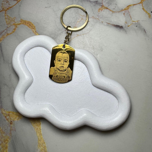 Llavero rectangular Dorado